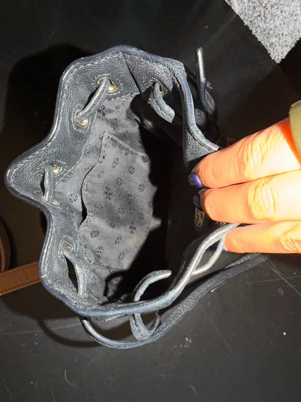 Tory Burch Bucket Bag Leather Drawstring - Image 7