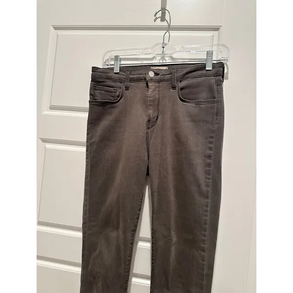 L'AGENCE Margot High‎ Rise Skinny Jeans Cast Iron Grey Size 29 Made in USA - Image 3