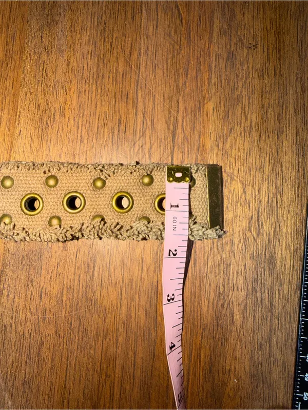 Free People Roads Untraveled Canvas Frayed Embellished‎ Studded Grommet Belt - Image 7