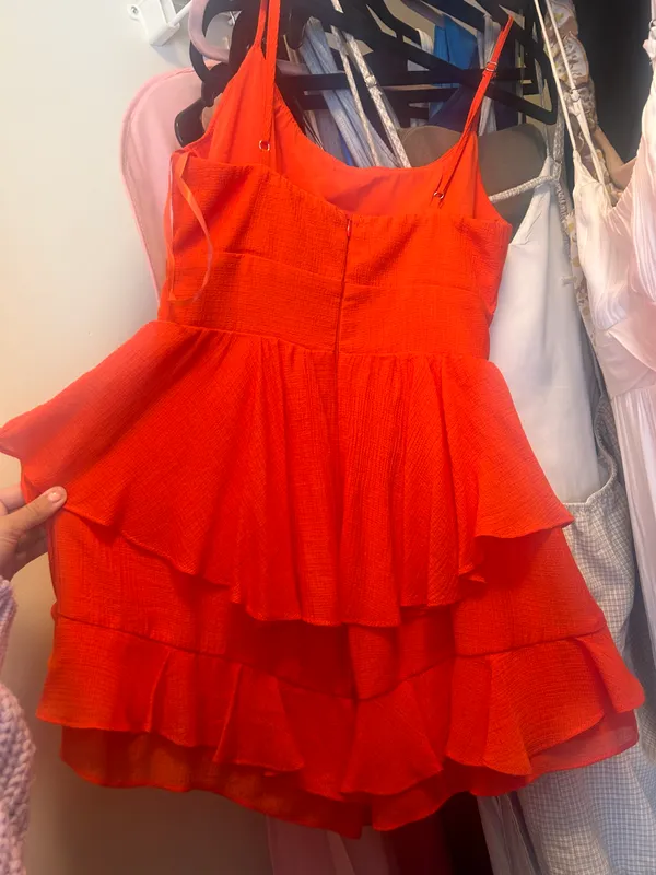 Selfie Leslie Red Tie-Knot Romper - Image 4