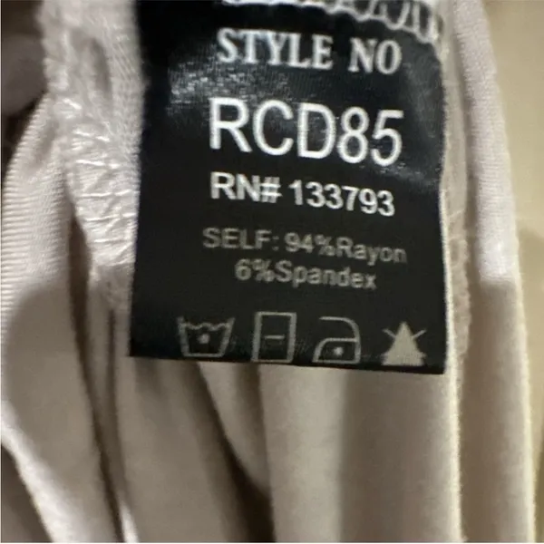 NWOT POL Sleeveless Racerback Babydoll Front Slit Maxi Dress in taupe S - Image 8