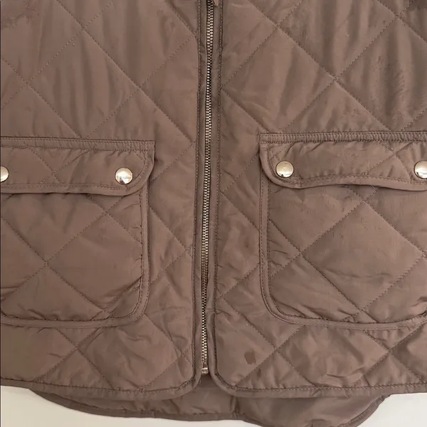 Thread & Supply Quilted Brown Sleeveless Vest - Image 4