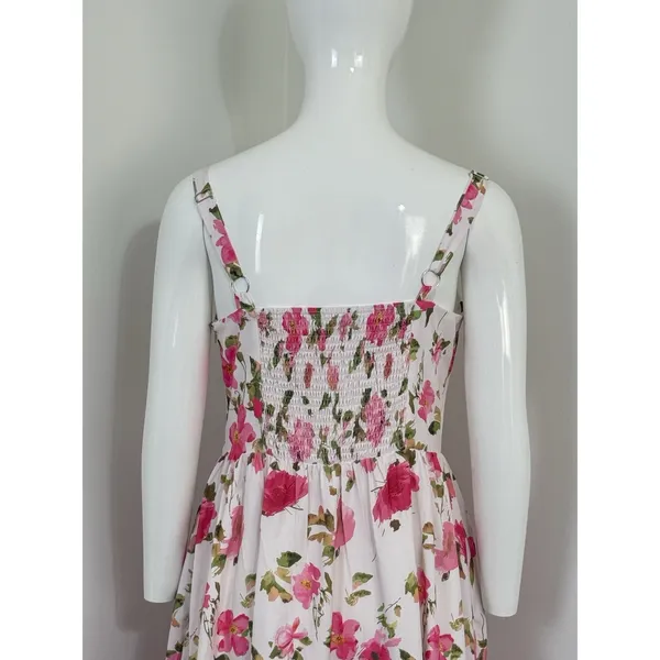Scarlet Darkness Women Sundress Floral Printed Corset Ruched Bust Cami Flowy M - Image 8