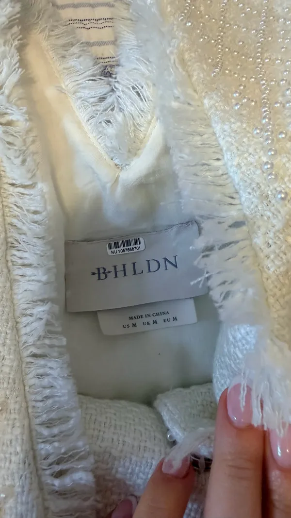 BHLDN White Pearl Anthropologie Dress - Image 4