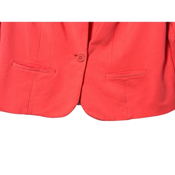 Lane Bryant Blazer Plus Size 16 Coral Pink Single Button Preppy Career - Image 3