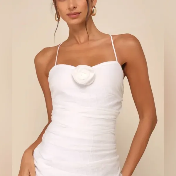 Lulu's White Strapless Maxi Dress - Image 3
