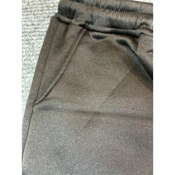 Womens Black Wide Leg Fleece Lined Sweatpants High Waist Drawstring Size Medium - Image 3