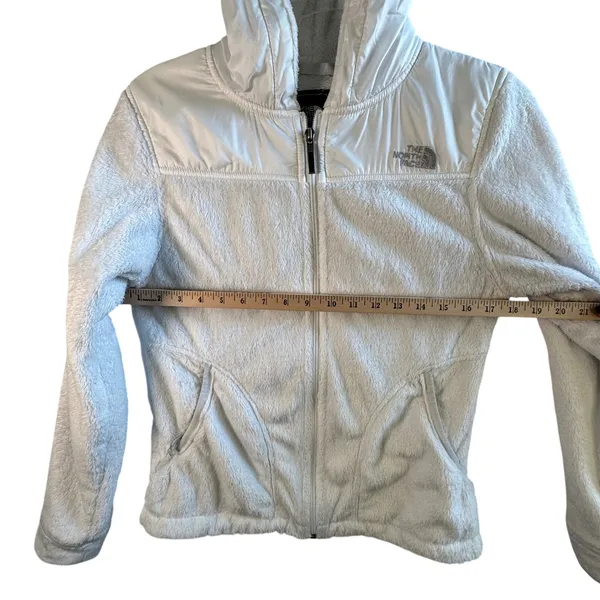The North Face Osito Hooded Fleece Jacket‎ White Silken Raschel Full Zip S Cozy - Image 5