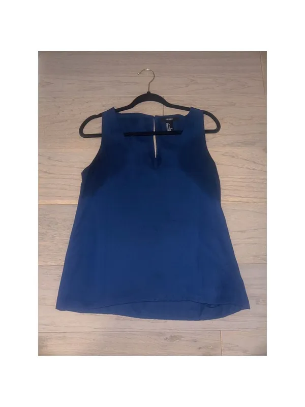 Forever 21 Navy Sleeveless Blouse Small - Image 2