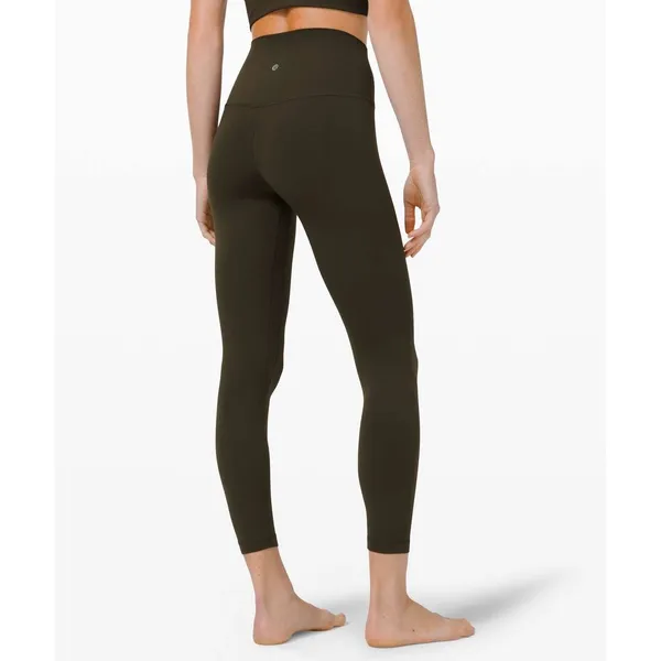 Lululemon Align Pant II 25" Leggings Dark Olive Green High Rise Nulu Size 6 - Image 3