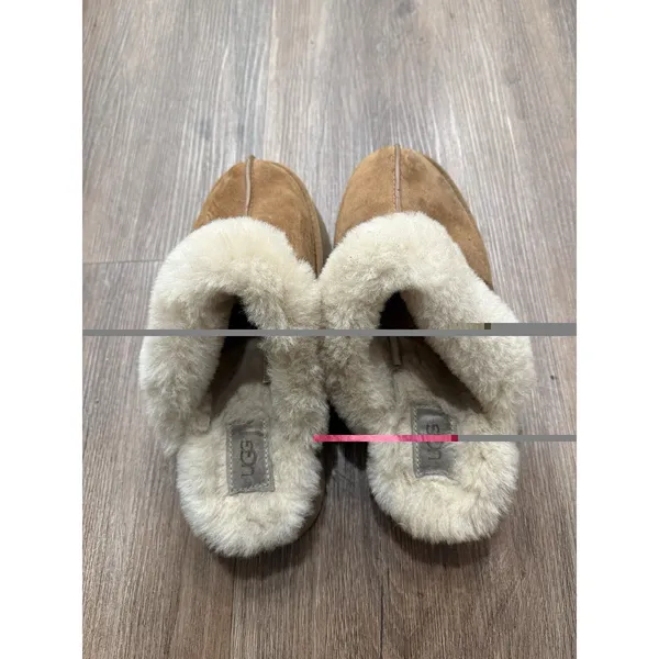 UGG Disquette Women's Chestnut Suede Shearling Slippers Size‎ 9 - Image 5