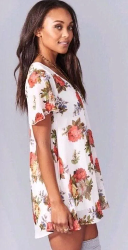 Show Me Your Mumu White Floral Mini Dress - Image 2