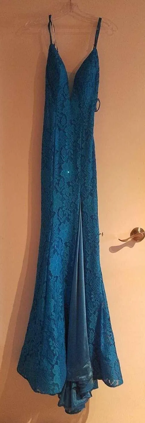 Sherri Hill Blue Gown - Image 2