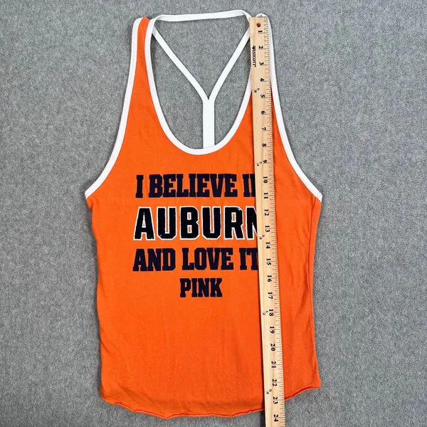 Auburn Tigers Victoria's Secret Tank Top Size Medium Racerback Sequin Y2K - Image 5
