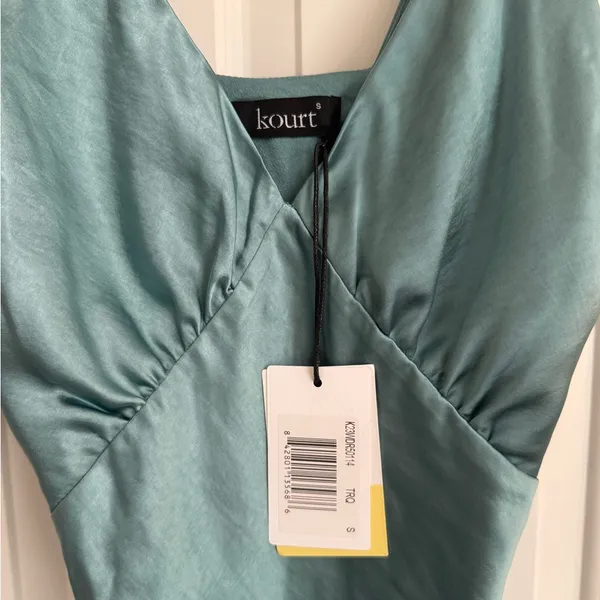 Few Moda kourt Jules Satin Mini Slip Dress - Size S‎ - Turquoise - NWT - Image 10