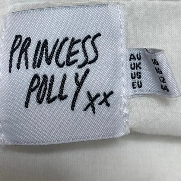 Princess Polly White Sleeveless Zip Cami Camisole Bandeau Crop Tank Top Size 12 - Image 3
