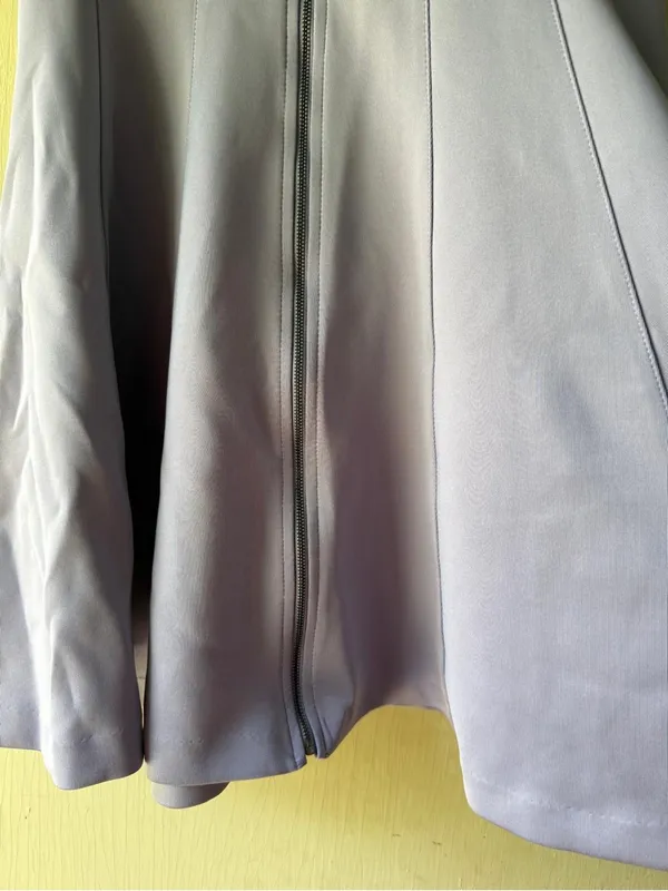 Bar III Lavender Sleeveless A-Line Skirt with Front Zip - Image 4