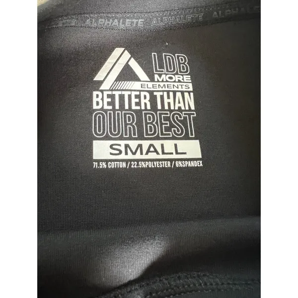 Alphalete Woman’s ELMTS Short SLEEVE Crop Size Small, Black - Image 5