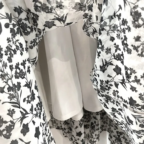 Lane Bryant Womens Black White Floral Halter Midi Dress Size 12 High Low Hem‎ - Image 9