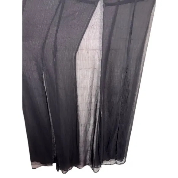 Eastnwest Label Kokomo Duster Sheer Black Maxi Festival Cover Up Whimsigoth Sz 1 - Image 3