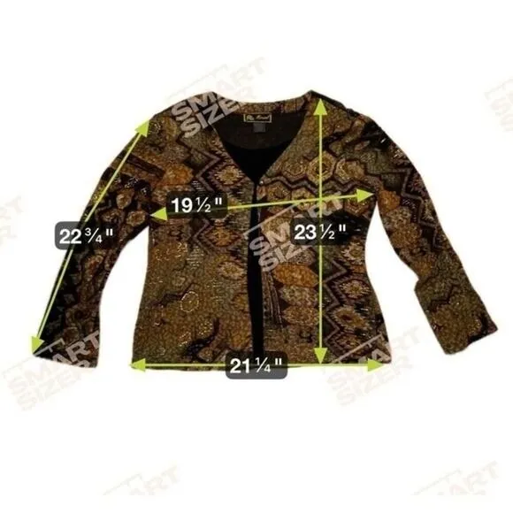 029-002 MIRASOL Size Large‎ Women Brown With Gold Accents Work Office L - Image 7