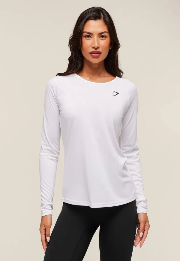 Nwot Gymshark White Long Sleeve Top - Image 2