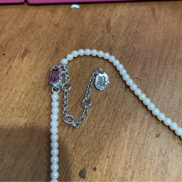 Juicy Couture Pam Gela Pearl and Silver Angel Wing Charm Necklace - Image 6