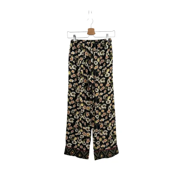 Bed To Brunch Floral Wide Leg Crop Pull‎ On Lounge Pajama Pants Boho XS - Image 7