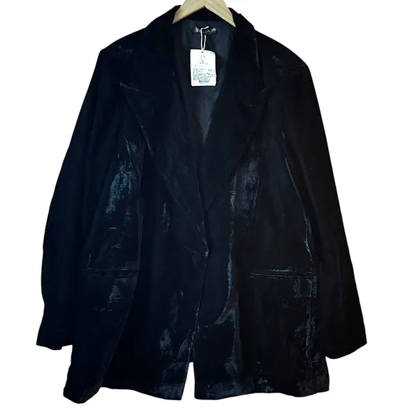 PowerSutra Velour Velvet Finnish Lined Jacket Women‎ Sz 11XL Office Holiday New - Image 2