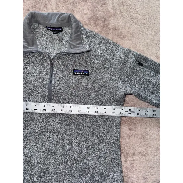 Patagonia Women's Better Sweater Gray Heather 1/4 Zip Up‎ Size Small - Image 8