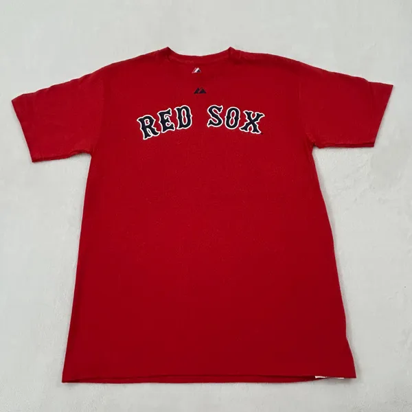 Majestic Vintage Boston Red Sox Jason Bay 44 MLB Baseball Red Jersey Shirt adult size M - Image 4