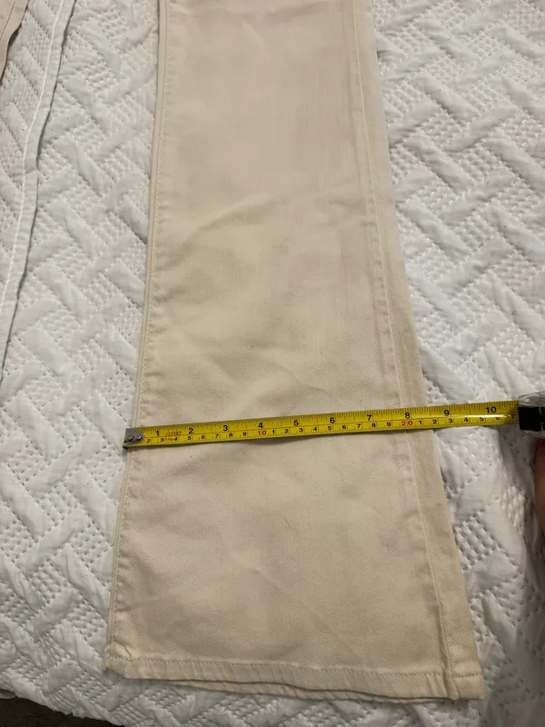 Fiorucci boot cut cream-colored denim Pants Size 29 - Image 6