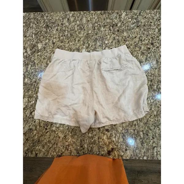 FAHERTY ARLIE DAY SHORT Beige LINEN BLEND SHORTS SIZE XL‎ - Image 3