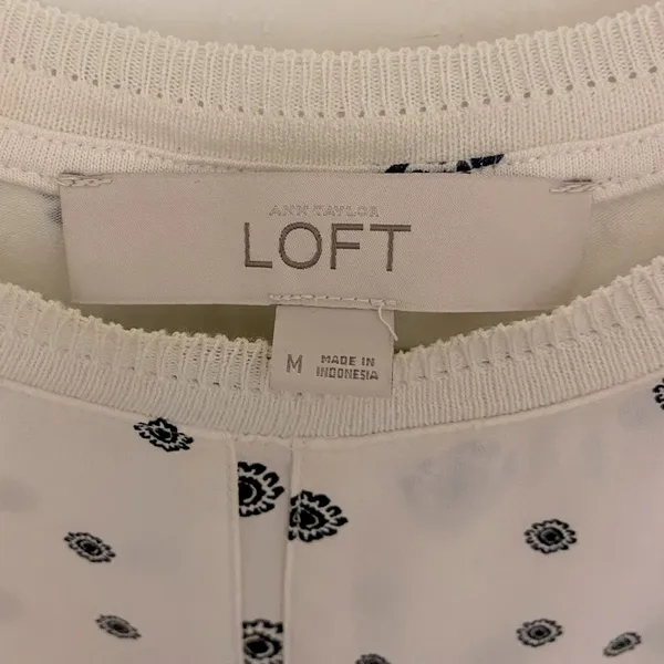 Loft Sleeveless Sheer Overlay Floral Print Top - Image 4