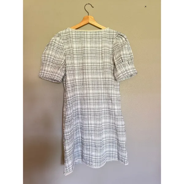 FREE PEOPLE NWT Juni B Black White Plaid Button Mini Dress Size Small - Image 6