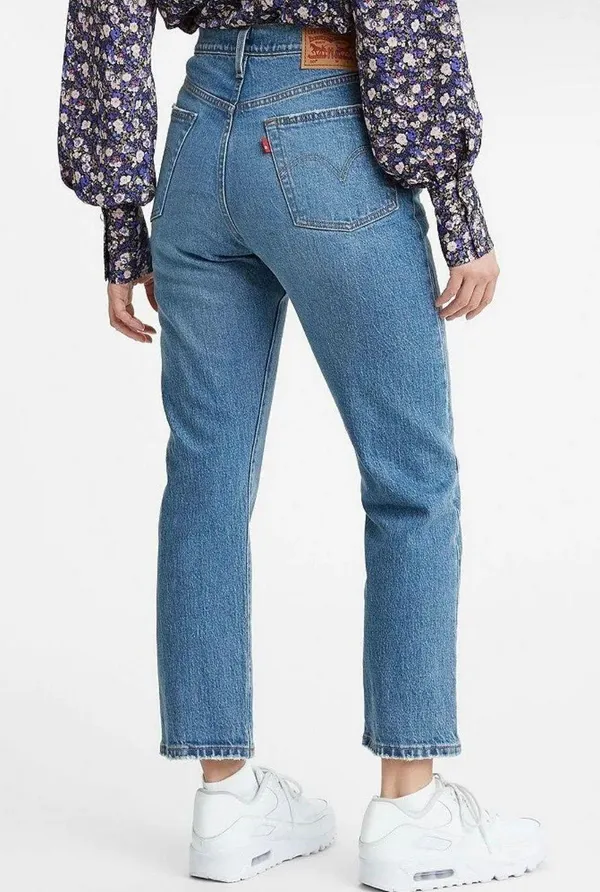 Levi's 501 Straight Leg Distressed Cropped Jeans  - Image 3