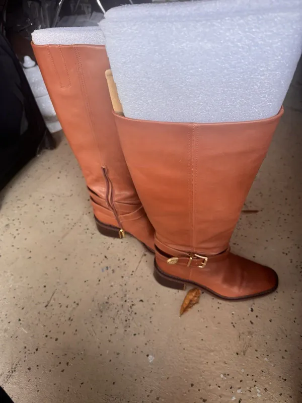 Vince Camuto Tan Riding Boots Leather Straps 10M - Image 10
