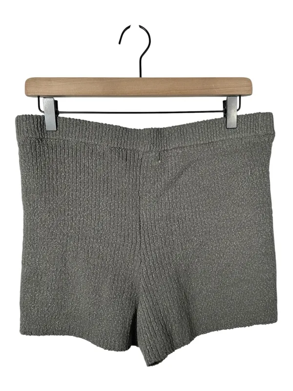 Free People FP Beach Gray Knit Lounge Shorts‎ Women’s Size Large Cozy Ribbed - Image 3