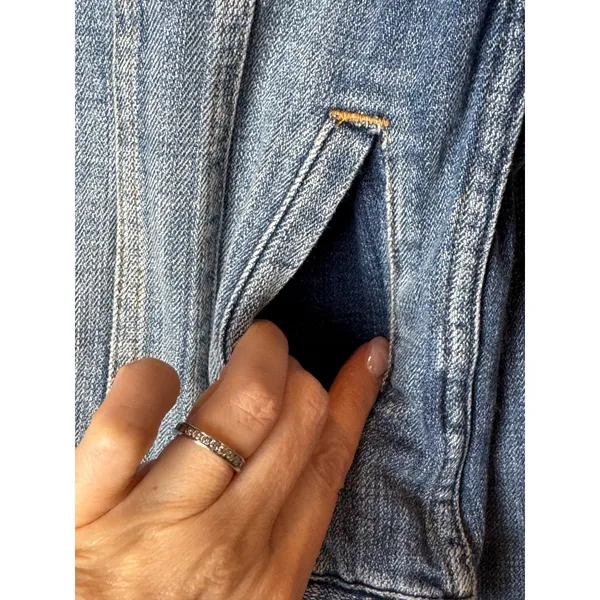 J Crew Jacket Women XXS Blue Indigo Classic Denim Button Front Jean Outdoor‎ - Image 8