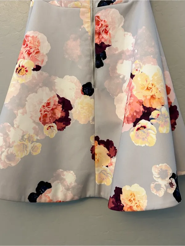 Keepsake the label divide floral flower bloom strapless tulip dress size XS - Image 15