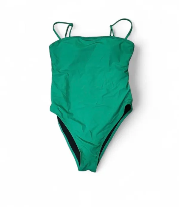 Relleciga OnePiece Swimsuit Sz L Green Spaghetti Straps Square Neck Beach Wear - Image 5