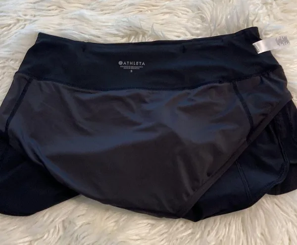 Athleta Shorts size S inseam 3” waist 30” flat elastic color black small pocket - Image 6