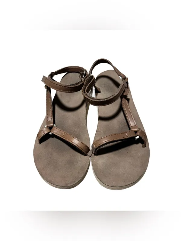 Teva Women's Original Universal Slim Lea Sandals Size 7 Casual Travel Shoe Brown - Image 4
