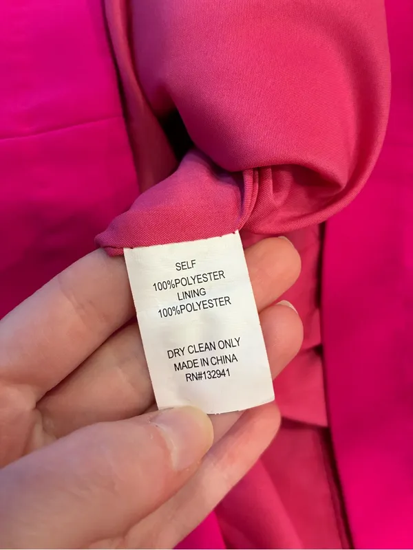 Amanda Uprichard Women’s Beeba Dress Hot Pink White Mini Open Back Size M - Image 4