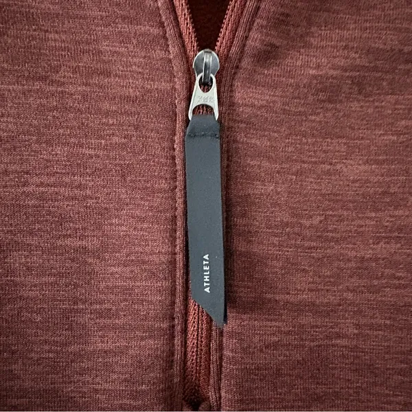 ATHLETA Altitude Polartec Half Zip‎ Sweatshirt Rust Size S Small - Image 7