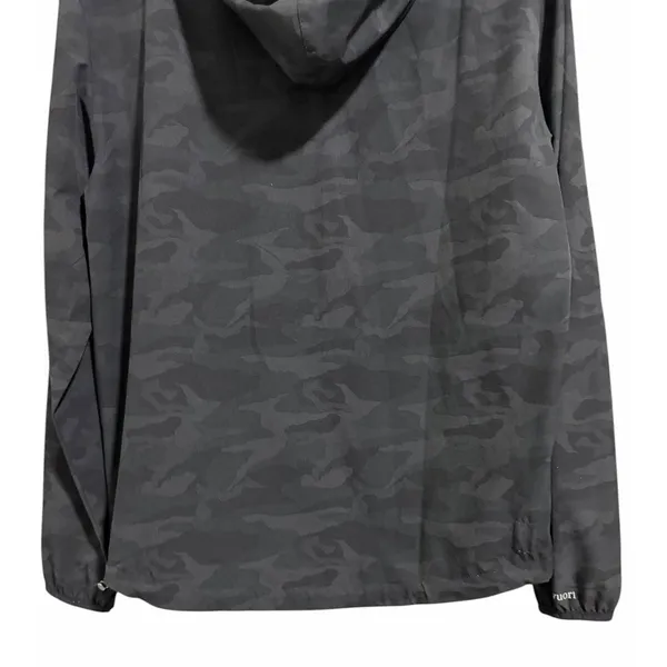 Vuori Outdoor Trainer Shell Hoodie Jacket‎ Black/Gray Camo Women's Size Medium - Image 6
