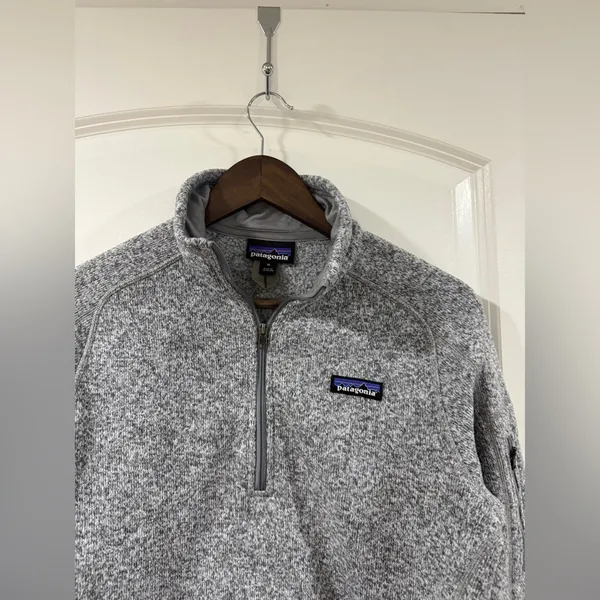 Patagonia Better Sweater Women’s Medium 1/4 Zip Gray Fleece Pullover - Image 3