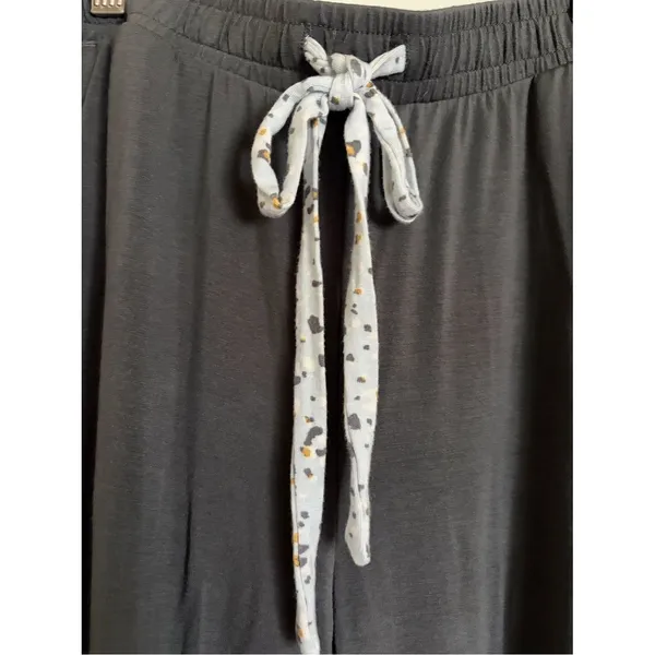 PJ Salvage Grey Pajama Set Pants & Long Sleeve Top Supersoft Cozy Sleepwear XS - Image 10