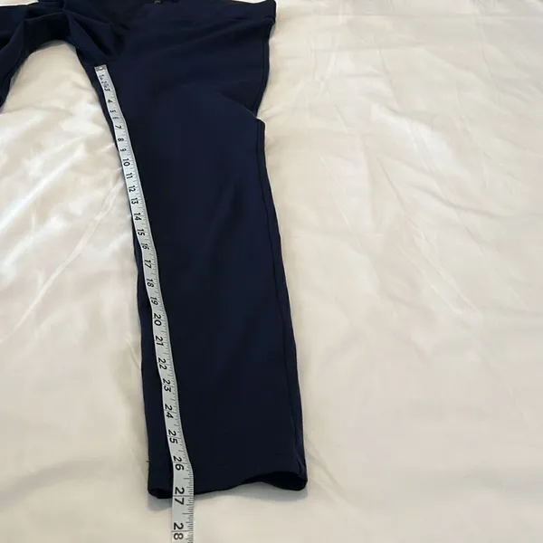 ActiveUSA szL blue elastic wrap front waist leggings great closet staple GUC - Image 9
