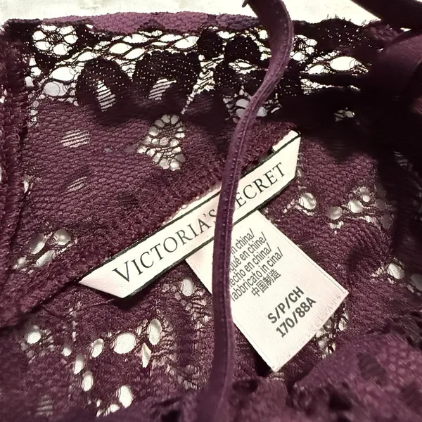 Victoria's Secret Purple Lace Lingerie Lounge Romper Sz S Small - Image 7